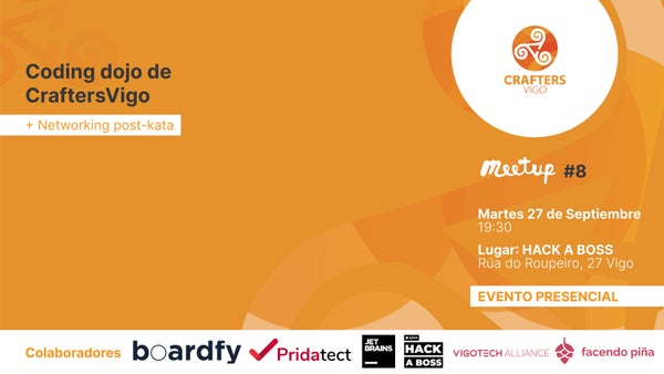 CraftersVigo's tweet card. **Primer coding-dojo de la Temporada 2022-2023** Hagamos un poco de ejercicio (de código) con el que mejorar nuestras habilidad de diseño. Object calisthenics es un conjun