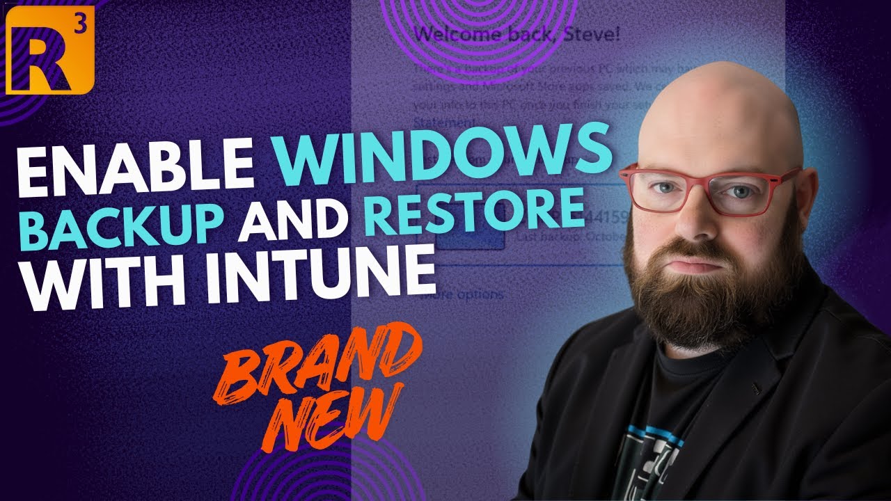 getrubix's tweet card. How to Enable Windows Backup and Restore with Intune