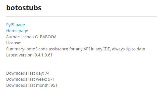AWSAdvent's tweet card. If you’re like me and work with the boto3 sdk to automate your Ops, then you probably are familiar with this sight: No code completion! It’s almost as useful as coding in Notepad, isn’t it? This is…