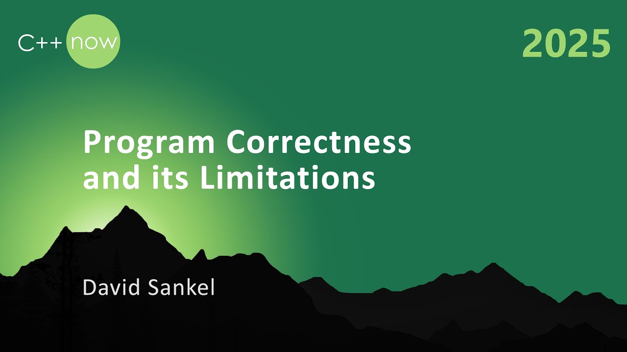 meetingcpp's tweet card. C++ Program Correctness and its Limitations - David Sankel - C++Now...