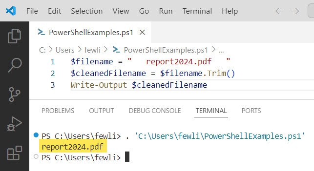 PowerShellFAQs's tweet card. Learn how to remove whitespace from strings in PowerShell using various methods like Trim(), TrimStart(), TrimEnd(), and -replace. Practical examples included.