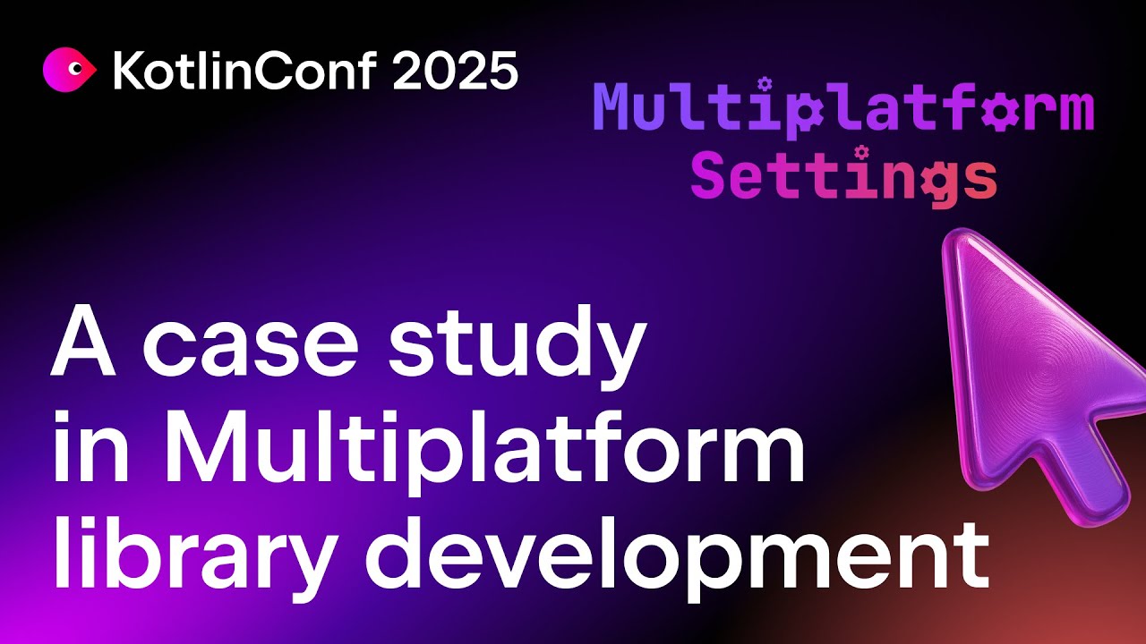 kotlinconf's tweet card. Multiplatform Settings: A case study in Multiplatform library...