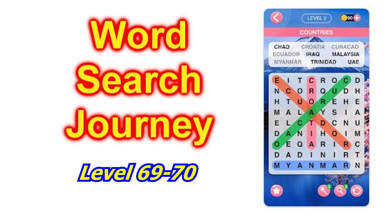 1bwc's tweet card. Word Search Journey - Word Puzzle Game App Level 69-70 Walk Through