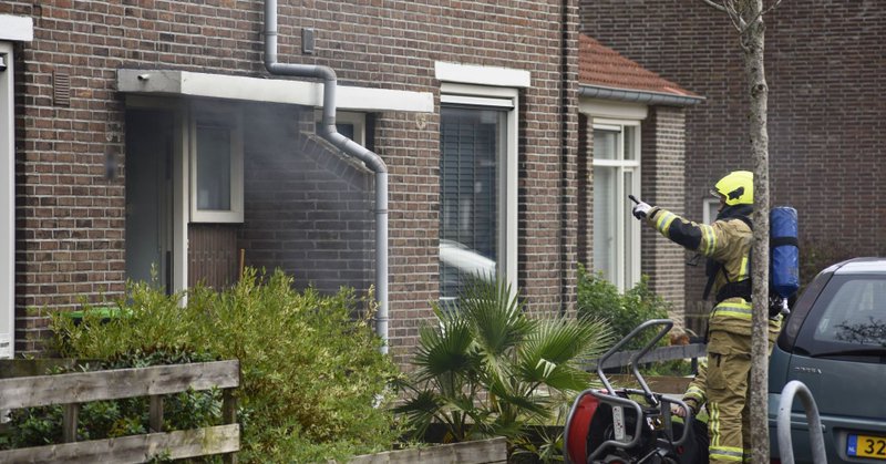 Brand in wasmachine veroorzaakt rookontwikkeling