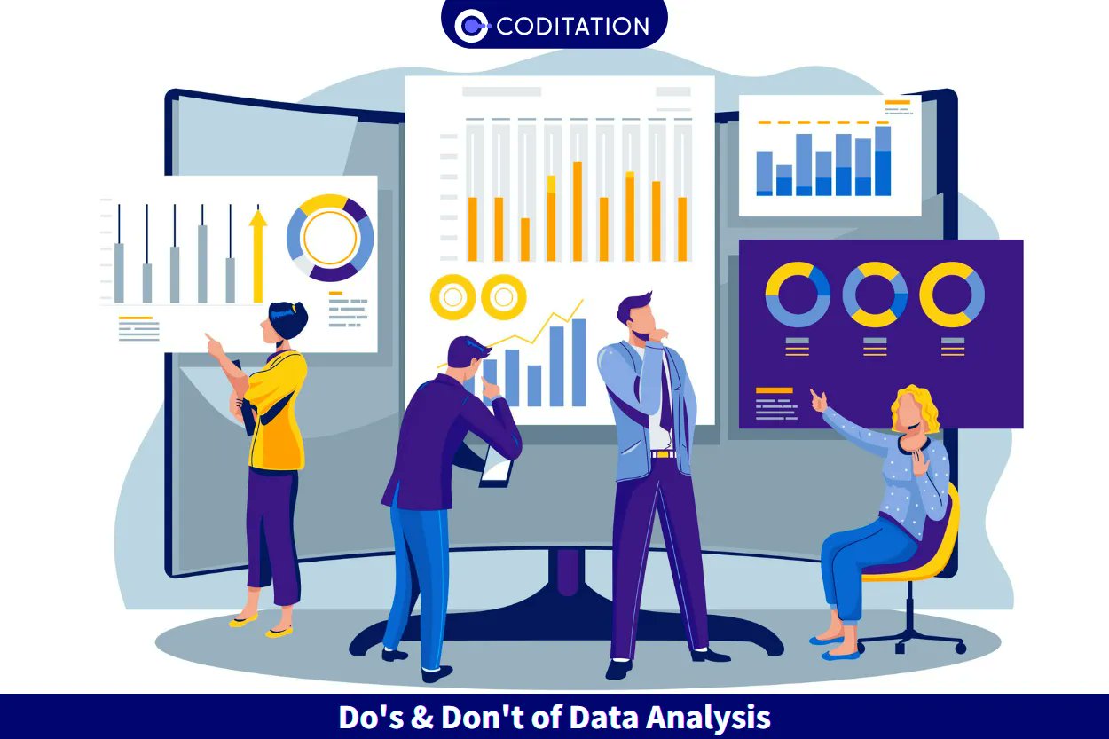 coditation's tweet card. This blog provides a list of do's and don'ts to guide successful data analytics while highlighting the importance of testing output, setting parameters for analysis, and automating tasks to save time...