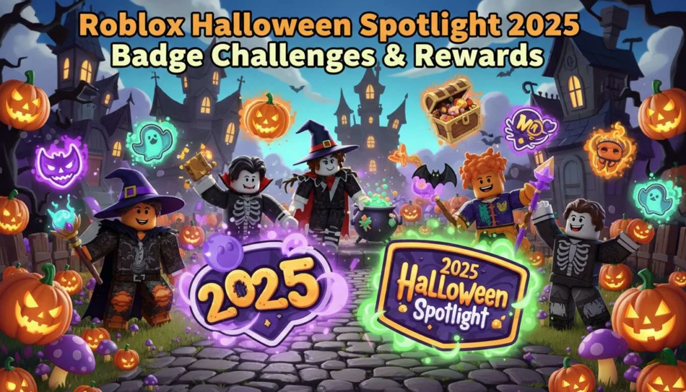 AK_SM_WORLD's tweet card. Roblox Halloween Spotlight 2025 Badge Challenges & Rewards: Each participating game has two badges to collect – an easy badge for beginners..