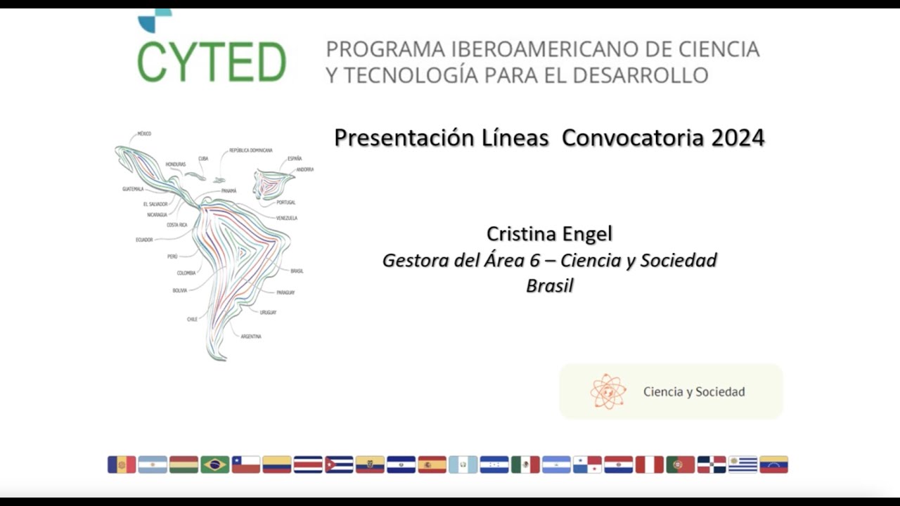 Programa_CYTED's tweet card. Convocatoria CYTED 2024 - Ciencia y Sociedad - Cristina Engel