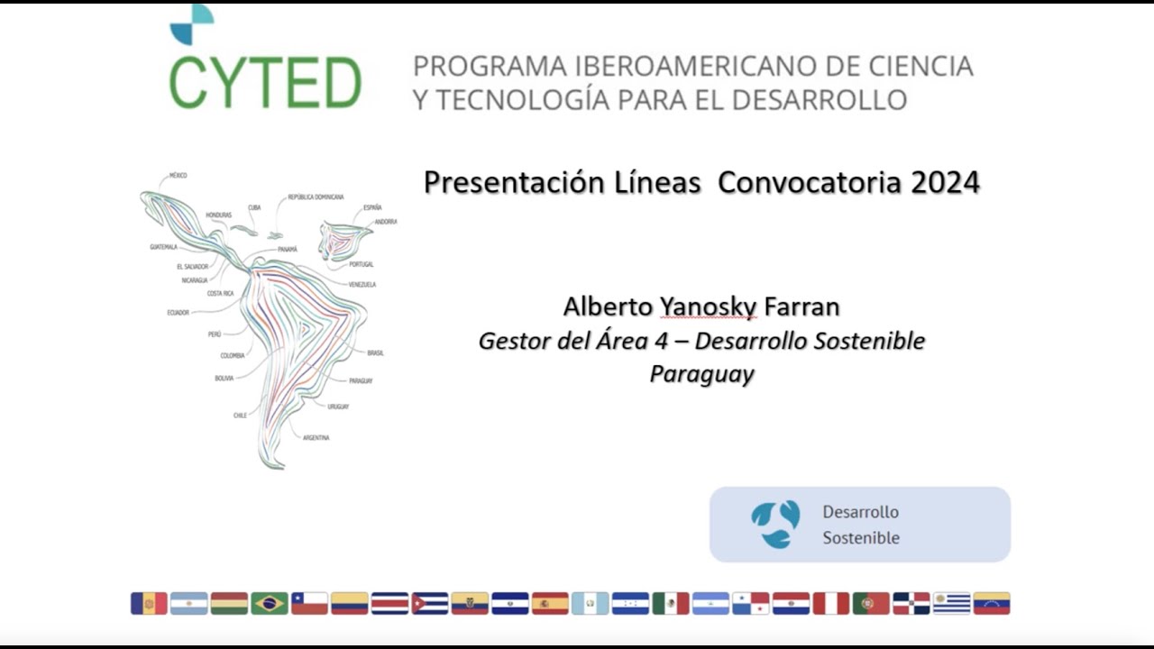 Programa_CYTED's tweet card. Convocatoria CYTED 2024 - Desarrollo Sostenible - Alberto Yanosky