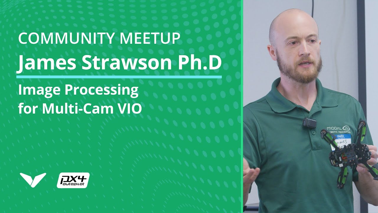 modal_ai's tweet card. Image Processing for Multi-Cam VIO - James Strawson PhD | Dronecode...