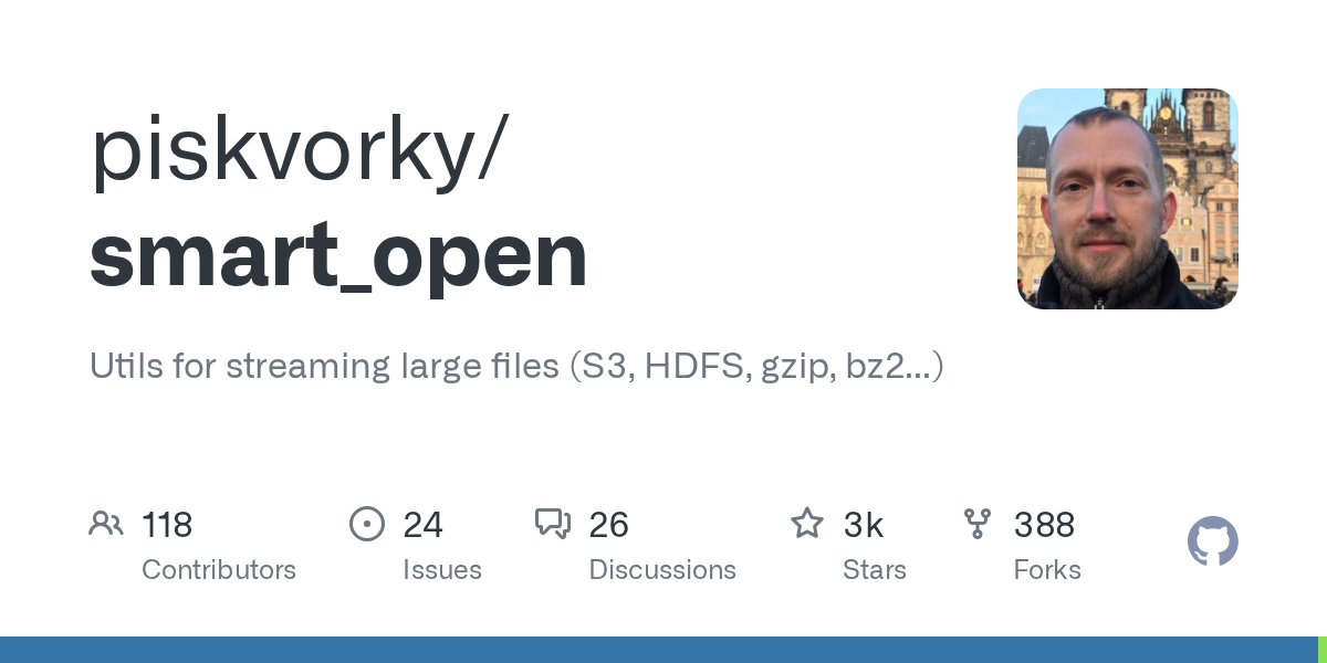 gensim_py's tweet card. Utils for streaming large files (S3, HDFS, gzip, bz2...) - piskvorky/smart_open