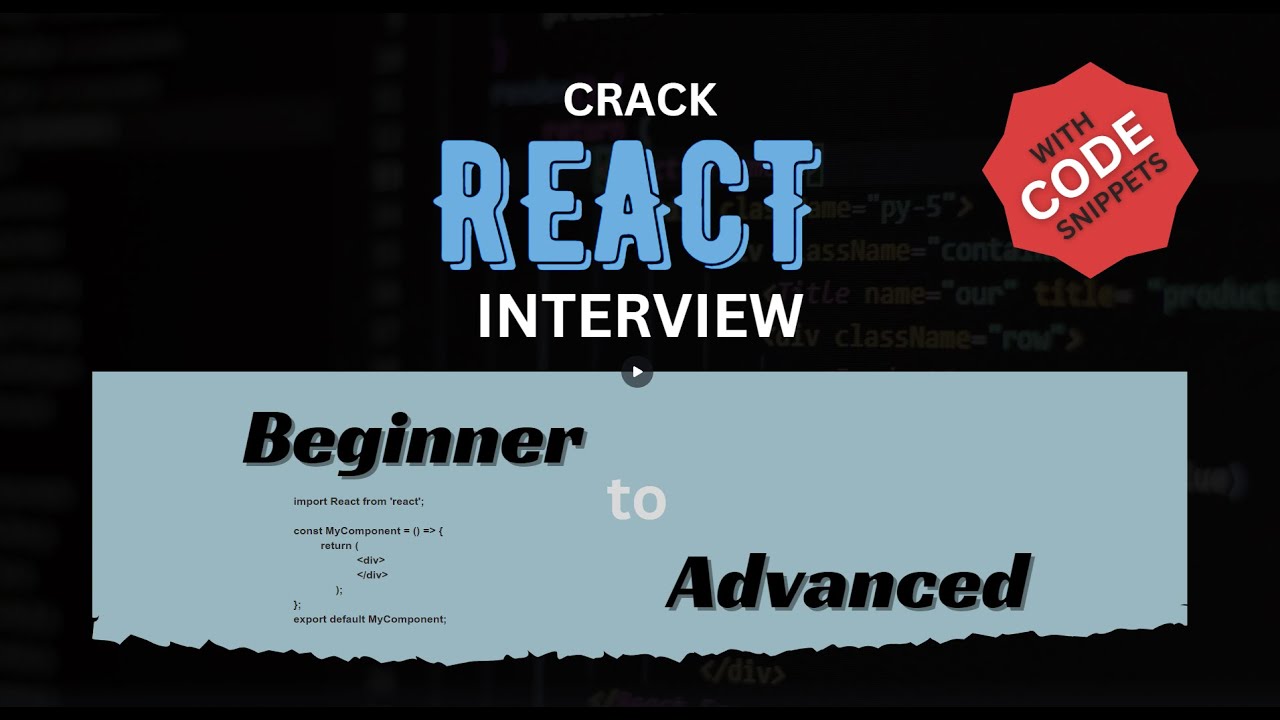 GetDifferences's tweet card. Crack the React Interview - Top 20+ Questions with Code snippets |...