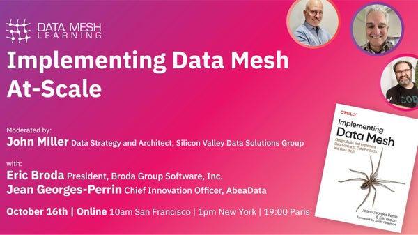 data_mesh_learn's tweet card. Data Mesh Learning (DML) is a global community of 8K+ data professionals at various stages of their data mesh journey. It is an independent, vendor-neutral space where peop