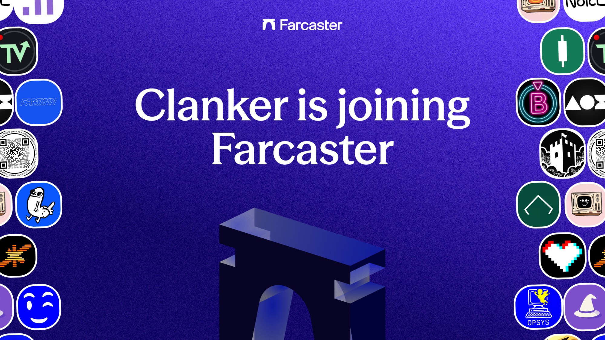 clankeronbase's tweet card. We’re excited to share that Clanker is joining Farcaster! Clanker is the leading launchpad on Base and home to projects like Bankr, Noice, Bracky and more. We’re thrilled to join forces to make it...