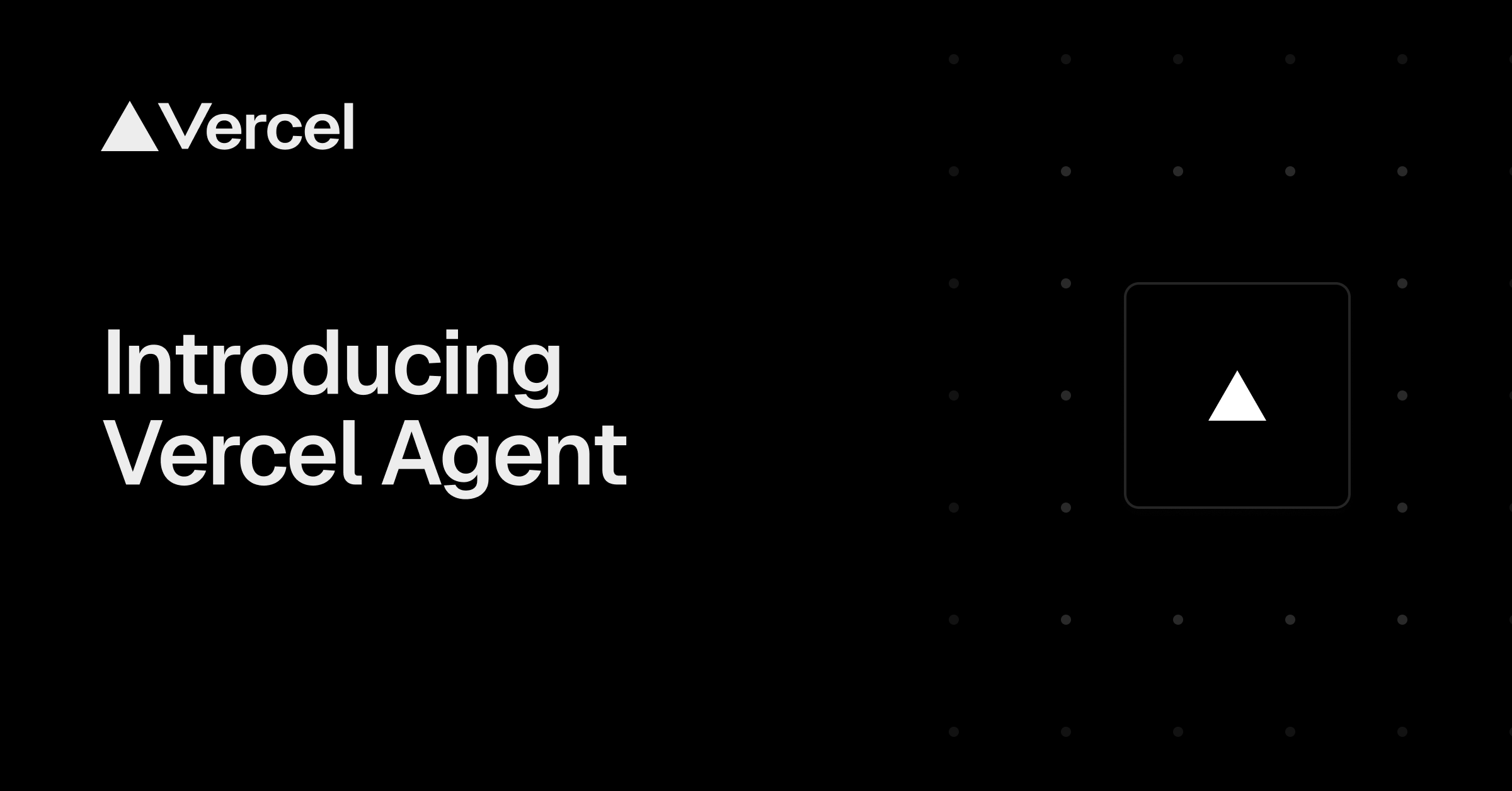 vercel's tweet card. Vercel Agent provides AI-powered code reviews and production investigations, delivering accurate, context-aware insights to help you ship reliable software.