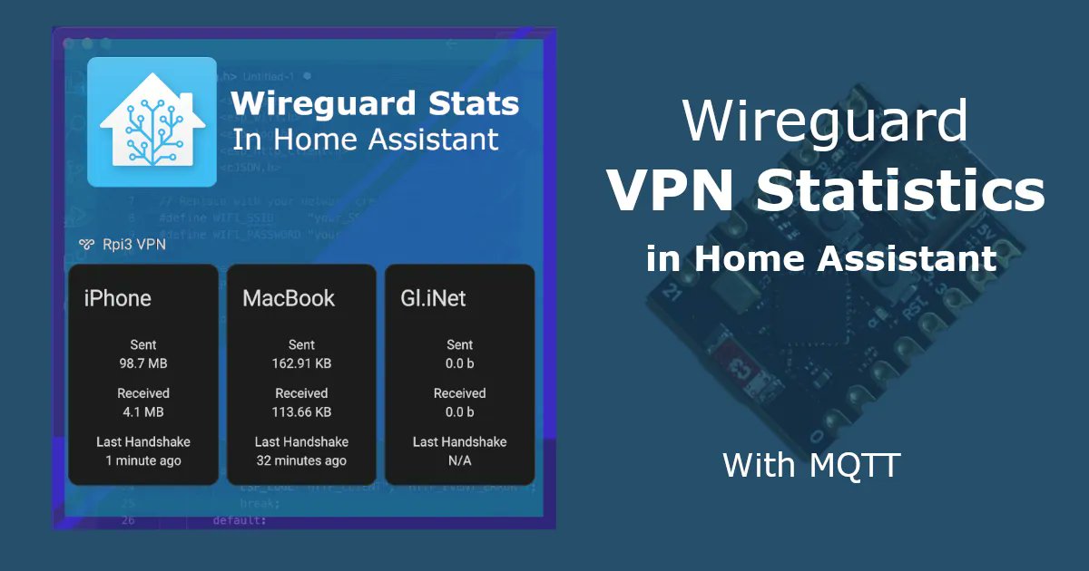 espboards's tweet card. Learn how to monitor your WireGuard VPN in Home Assistant using MQTT. This step-by-step Raspberry Pi guide shows how to publish WireGuard stats to Home Assitant Dashboard