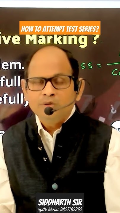 SiddharthGateCS's tweet card. how to attempt test series? l #gate 2024 #igate #bhilai