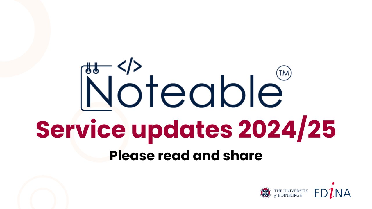 EDINA_Noteable's tweet card. The latest updates to notebook environments in Noteable are available for the 2024/25 academic year. Below, you will find a summary of the major changes and improvements made to the service.