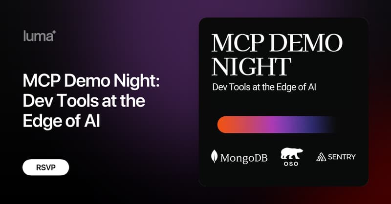 osoHQ's tweet card. We’re bringing together MCP builders to showcase their work. Join us for a live demo night to see how these leading teams are turning MCPs from concept to…