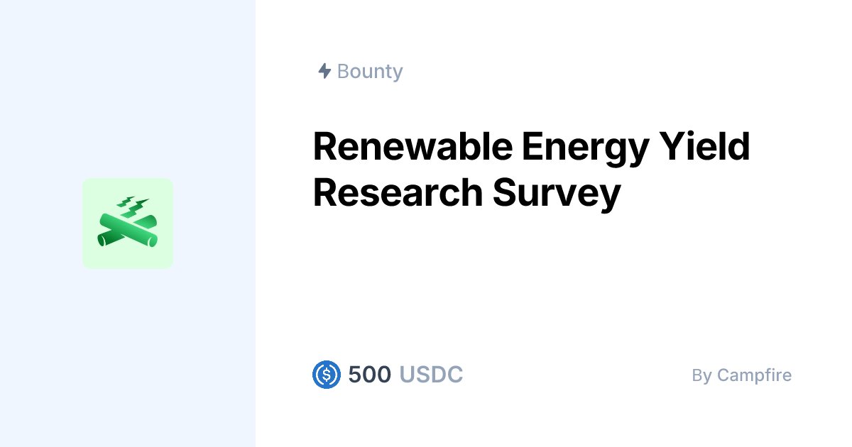 inesyongdao's tweet card. Renewable Energy Yield Research Survey | Superteam Earn