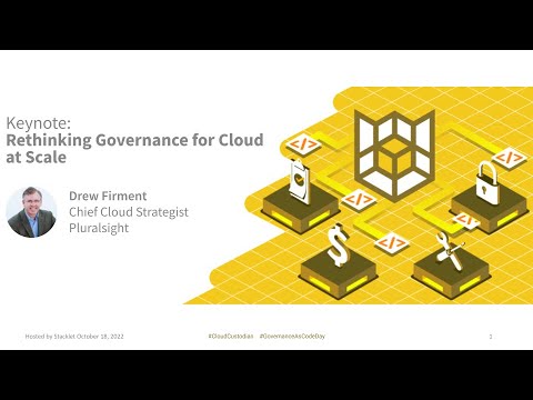stackletio's tweet card. Keynote: Rethinking Governance for Cloud at Scale - Drew Firment