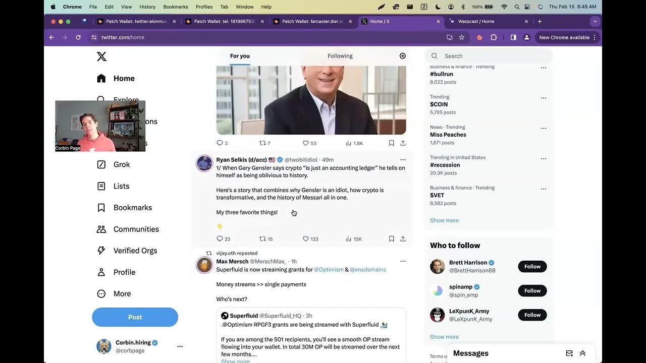 patchwallet's tweet card. Patch Chrome Extension Demo