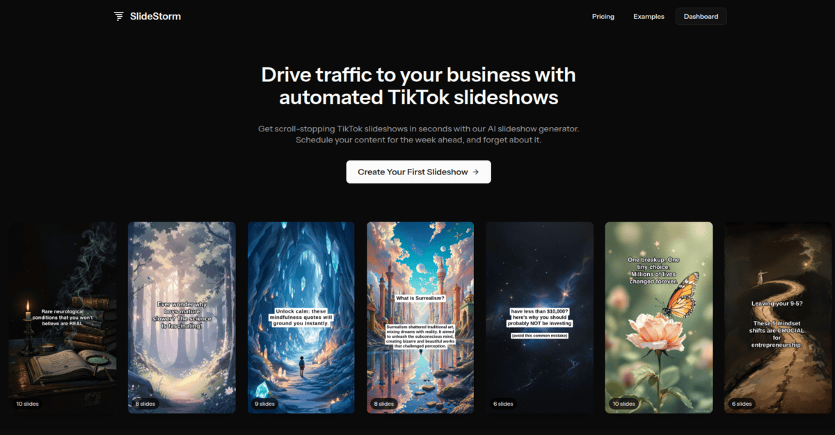 CodeFinality's tweet card. Create TikTok slideshows in seconds with AI. Drive traffic to your business with automated TikTok marketing.