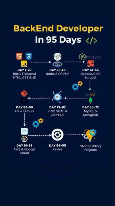 alinaqi08's tweet card. Become a Backend Developer in 95 Days