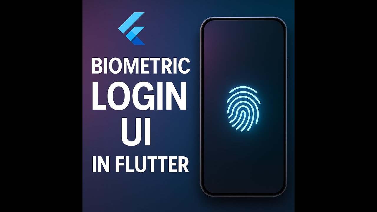 codesolution101's tweet card. Flutter Biometric Fingerprint Authentication with Beautiful UI |...