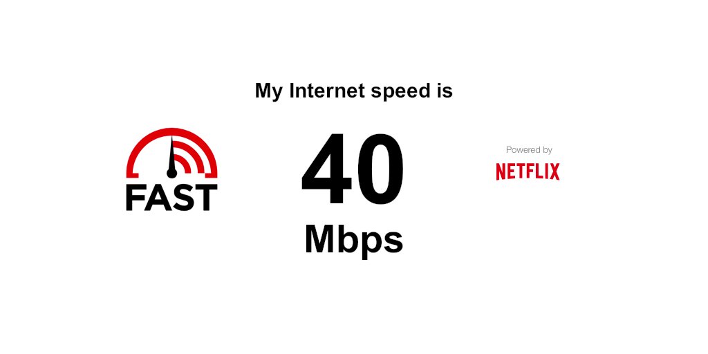 string2num's tweet card. How fast is your download speed? In seconds, Fast.com's simple Internet speed test will estimate your ISP speed.