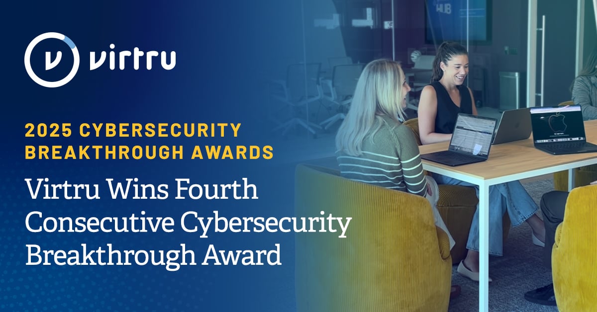 morps's tweet card. Virtru wins its fourth consecutive Cybersecurity Breakthrough Award for email security innovation, highlighting its leadership in data-centric security solutions.