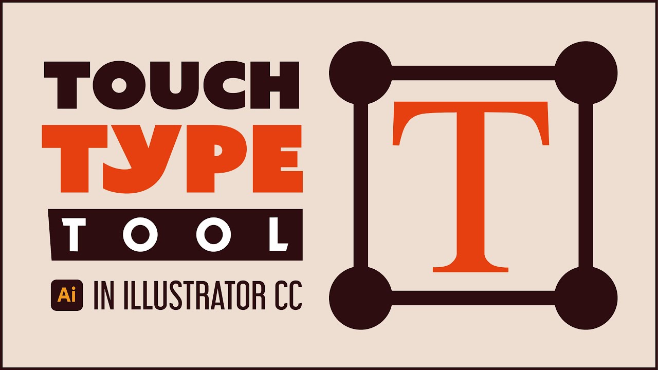 webcore_design's tweet card. Touch Type in Illustrator CC