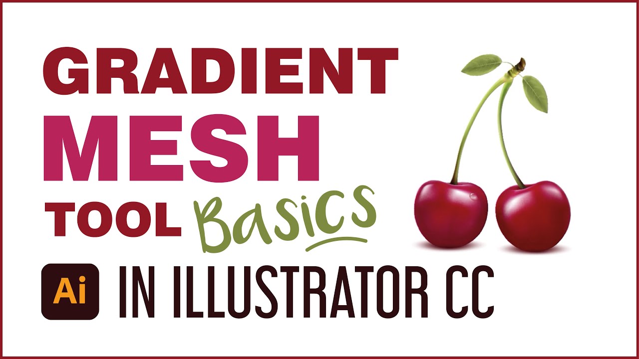 webcore_design's tweet card. Gradient Mesh Tool Basics in Adobe Illustrator CC