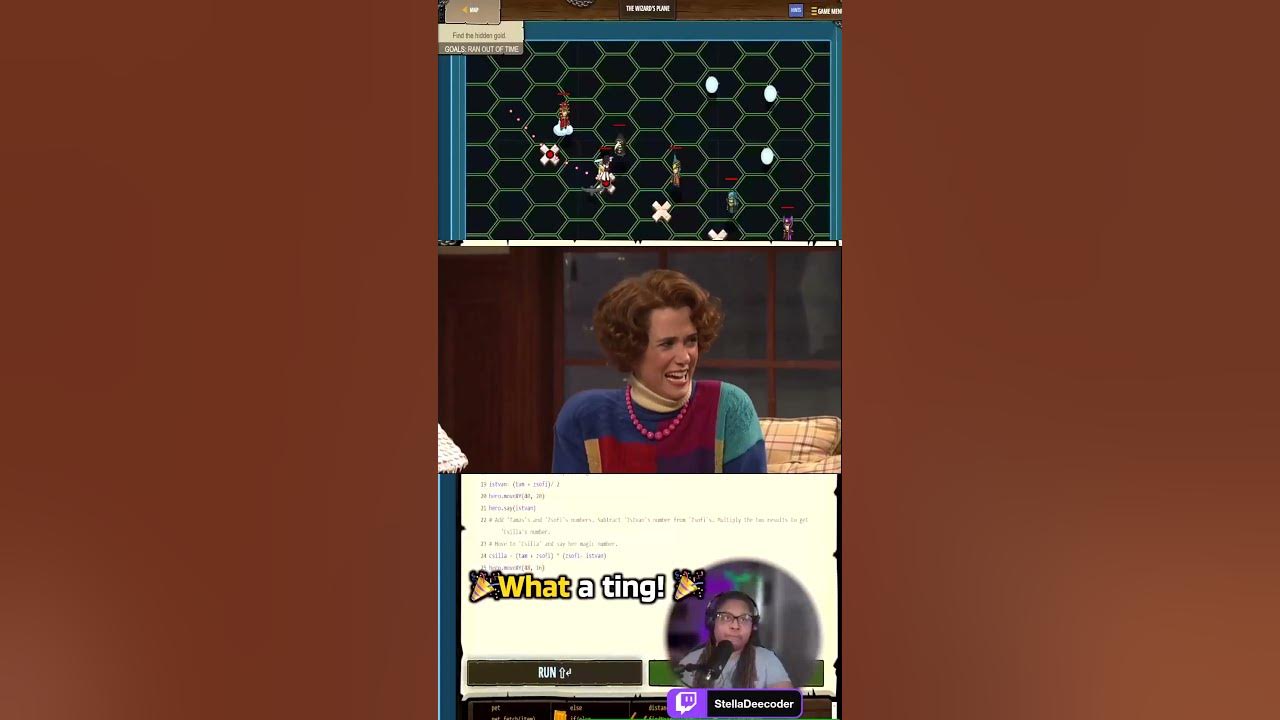 stelladeecoder's tweet card. CodeCombat The Wizrd's Plane