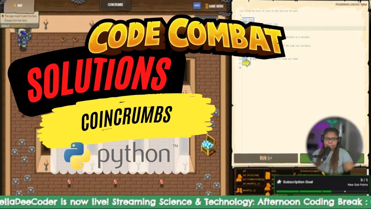 stelladeecoder's tweet card. CodeCombat Python | Coincrumbs
