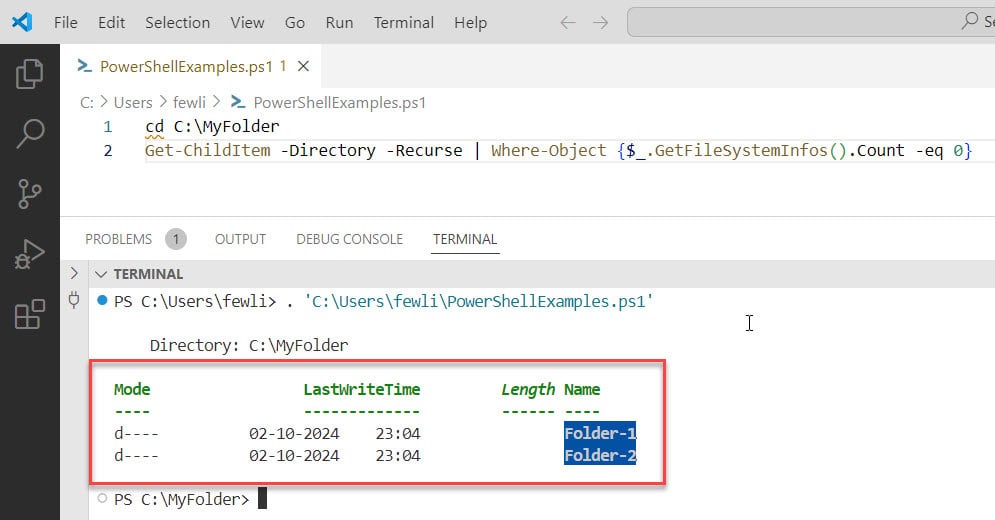 PowerShellFAQs's tweet card. Learn how to quickly find and remove empty folders using PowerShell. Streamline your file management with this simple script. Click to discover more!