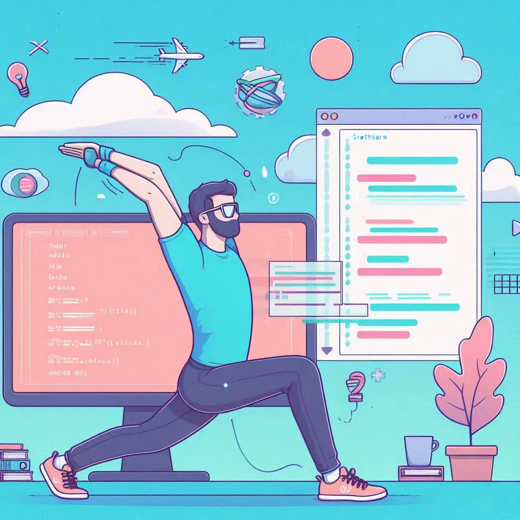 SpaceCodingX's tweet card. Prova questi esercizi di stretching per programmatori da fare alla scrivania per migliorare postura, energia e benessere.