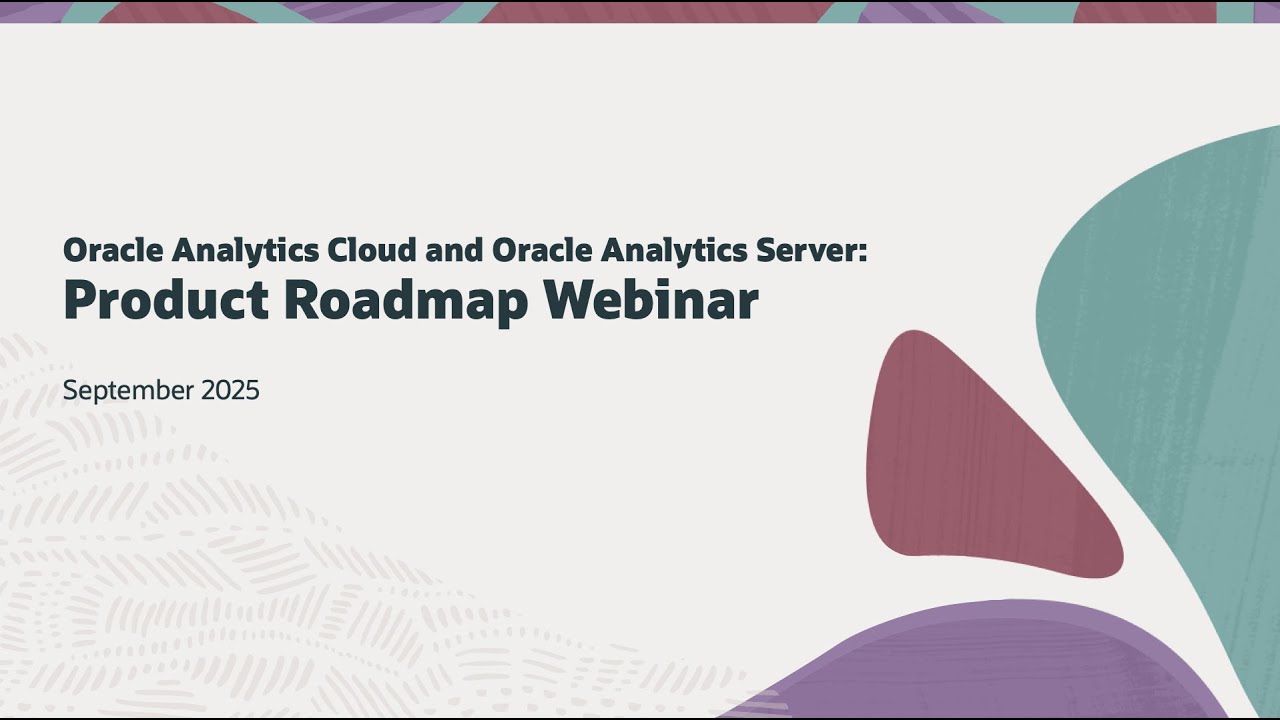 OracleAnalytics's tweet card. Oracle Analytics Cloud Product Roadmap Webinar: September 2025
