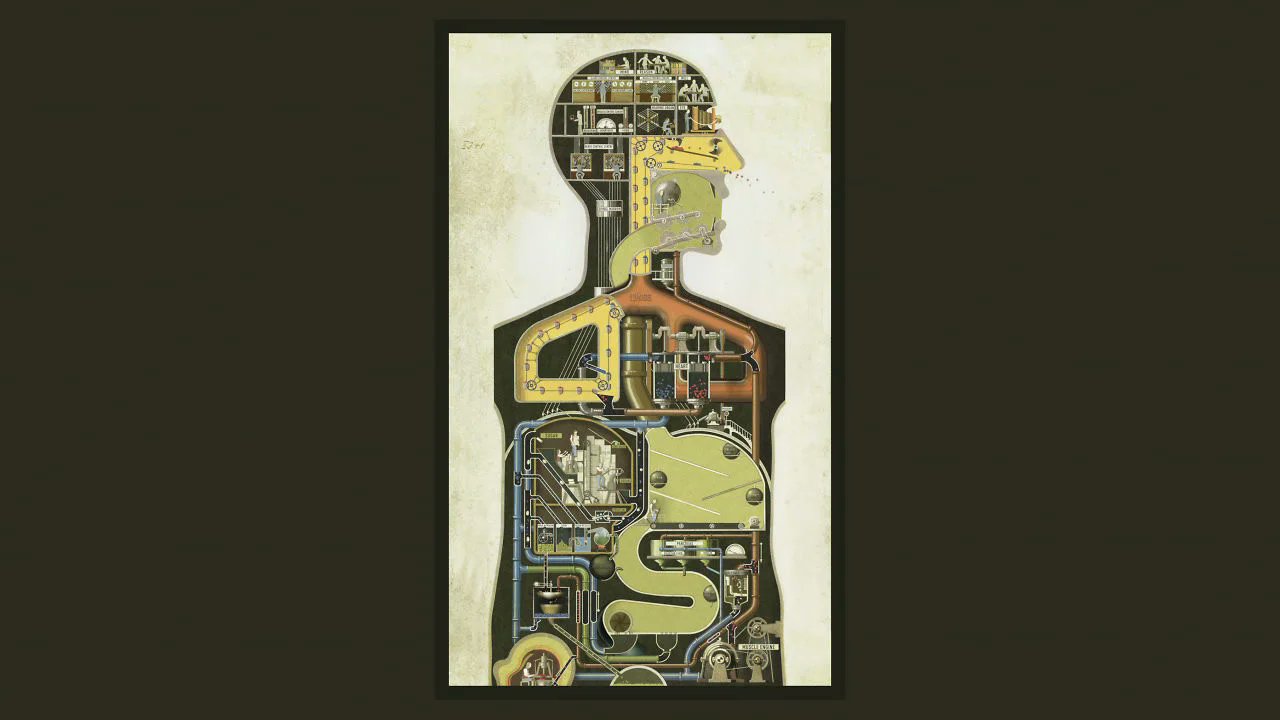 techhelp_blog's tweet card. Der Mensch als Industriepalast [Man as Industrial Palace]