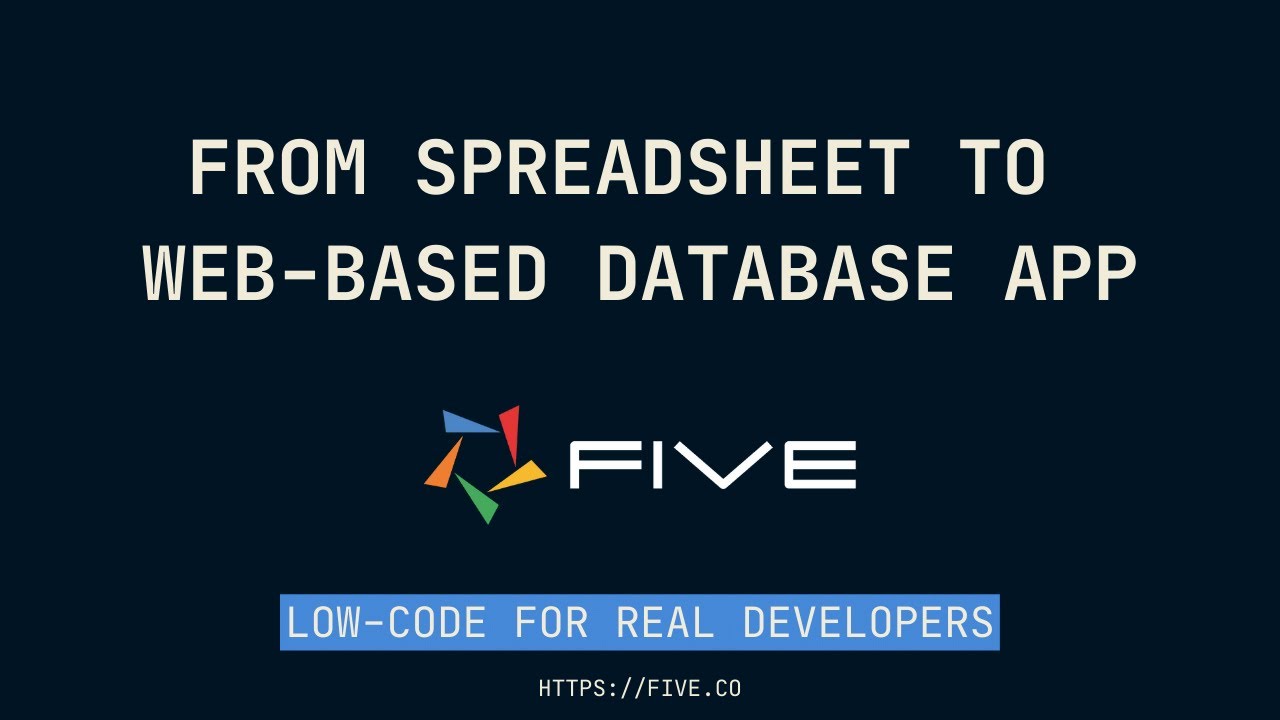 FiveDotCo's tweet card. From Spreadsheet to Web-Based Database Application | Five.Co