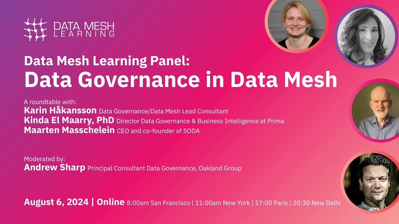 data_mesh_learn's tweet card. Data Mesh Learning Panel: Data Governance in Data Mesh