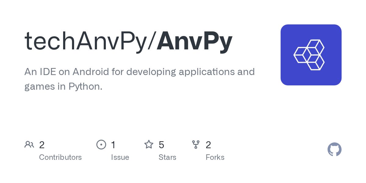 techAnvPy's tweet card. An IDE on Android for developing applications and games in Python. - techAnvPy/AnvPy
