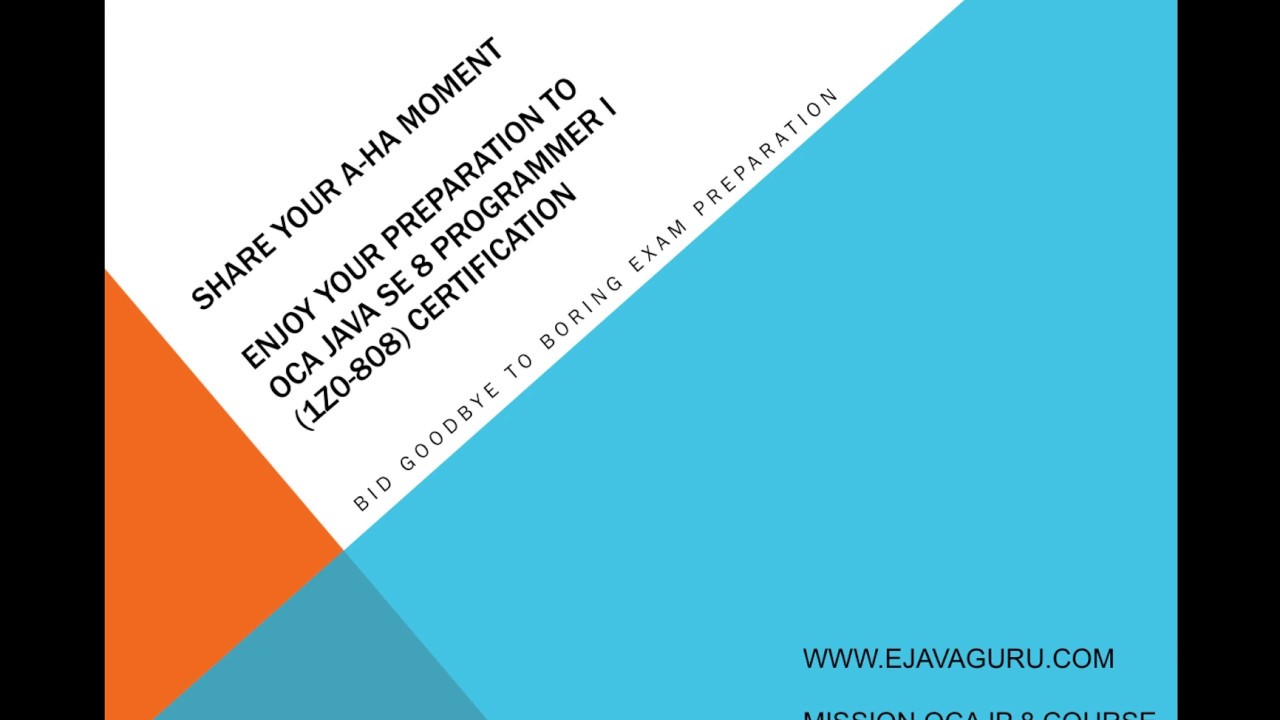 eJavaGuru's tweet card. Share your A-ha moments with eJavaGuru.com