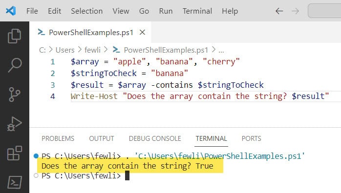 PowerShellFAQs's tweet card. This PowerShell tutorial explains, how to Check if a String Exists in an Array in PowerShell using different methods with real examples.