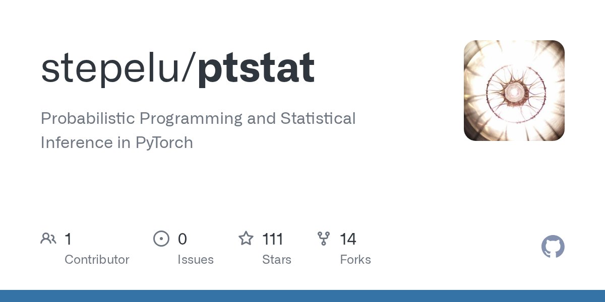 semanticbeeng's tweet card. Probabilistic Programming and Statistical Inference in PyTorch - stepelu/ptstat