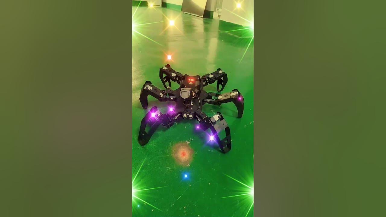 merjury12's tweet card. Hexapod smart robot dancing #airobot #programmablerobot #python...