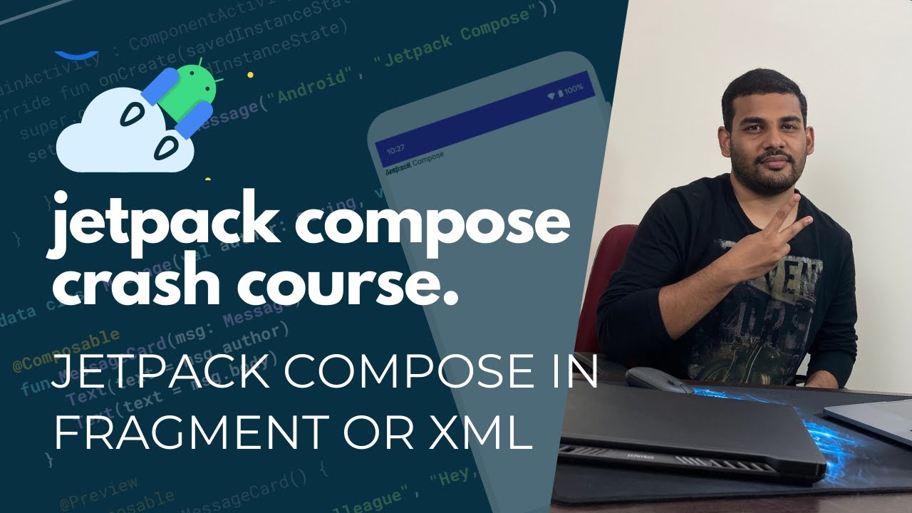 ProBelalKhan's tweet card. Jetpack Compose in Fragment or XML - #7 Jetpack Compose Crash Course