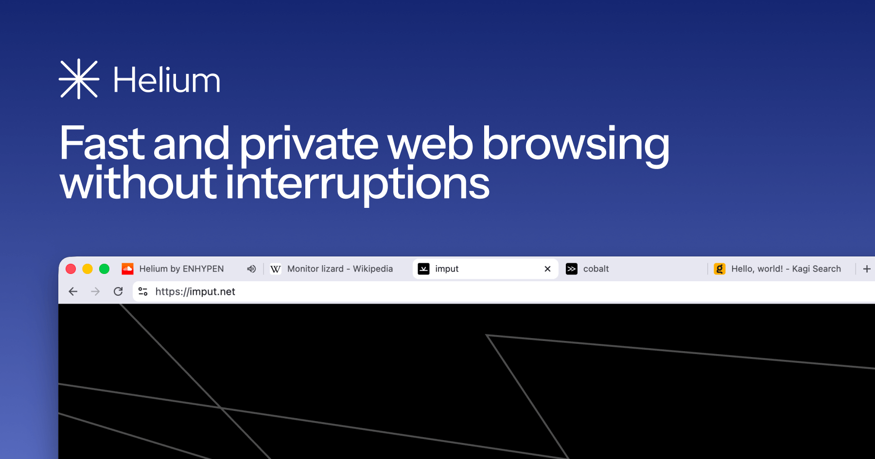 heliumbrowser's tweet card. The web browser made for people, with love. Best privacy by default, unbiased ad-blocking, no bloat and no noise. Fully open source.
