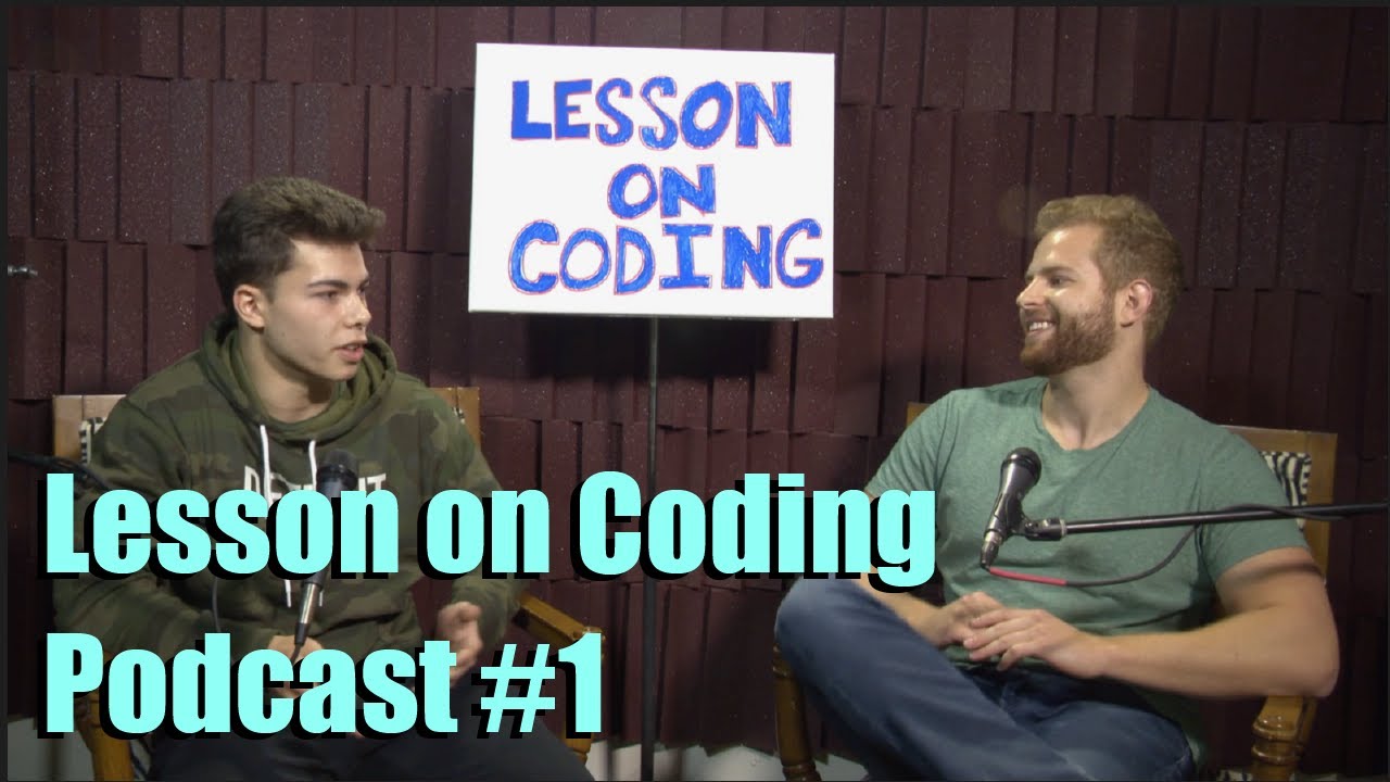 LessononCoding's tweet card. Building Mobile Apps at 17!! - Lesson on Coding Podcast #1