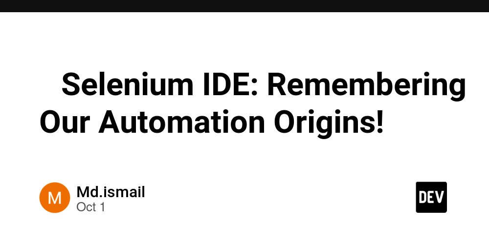 prod42net's tweet card. 🚀 Selenium IDE: Remembering Our Automation Origins! If you’re looking for a quick way to...