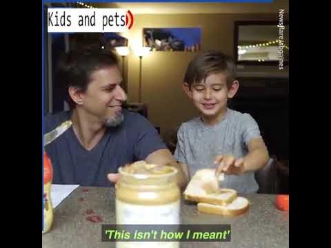 amartzcoder's tweet card. This dad follows his kid's PB&J sandwich instructions very literally